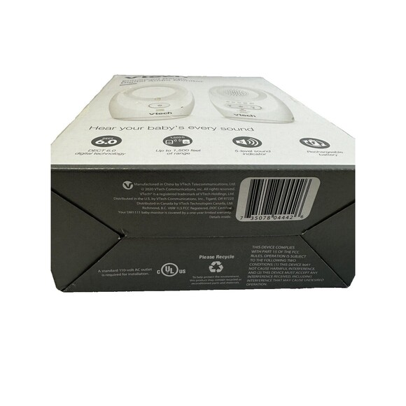 VTech Enhanced Digital Audio Baby Monitor - White/New in box - Picture 2 of 5